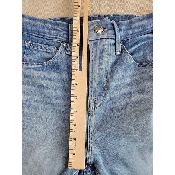 Good American Jeans Womens 2 25x25 Waist Distressed Stretch Mid Rise Modern USA - Picture 7 of 12
